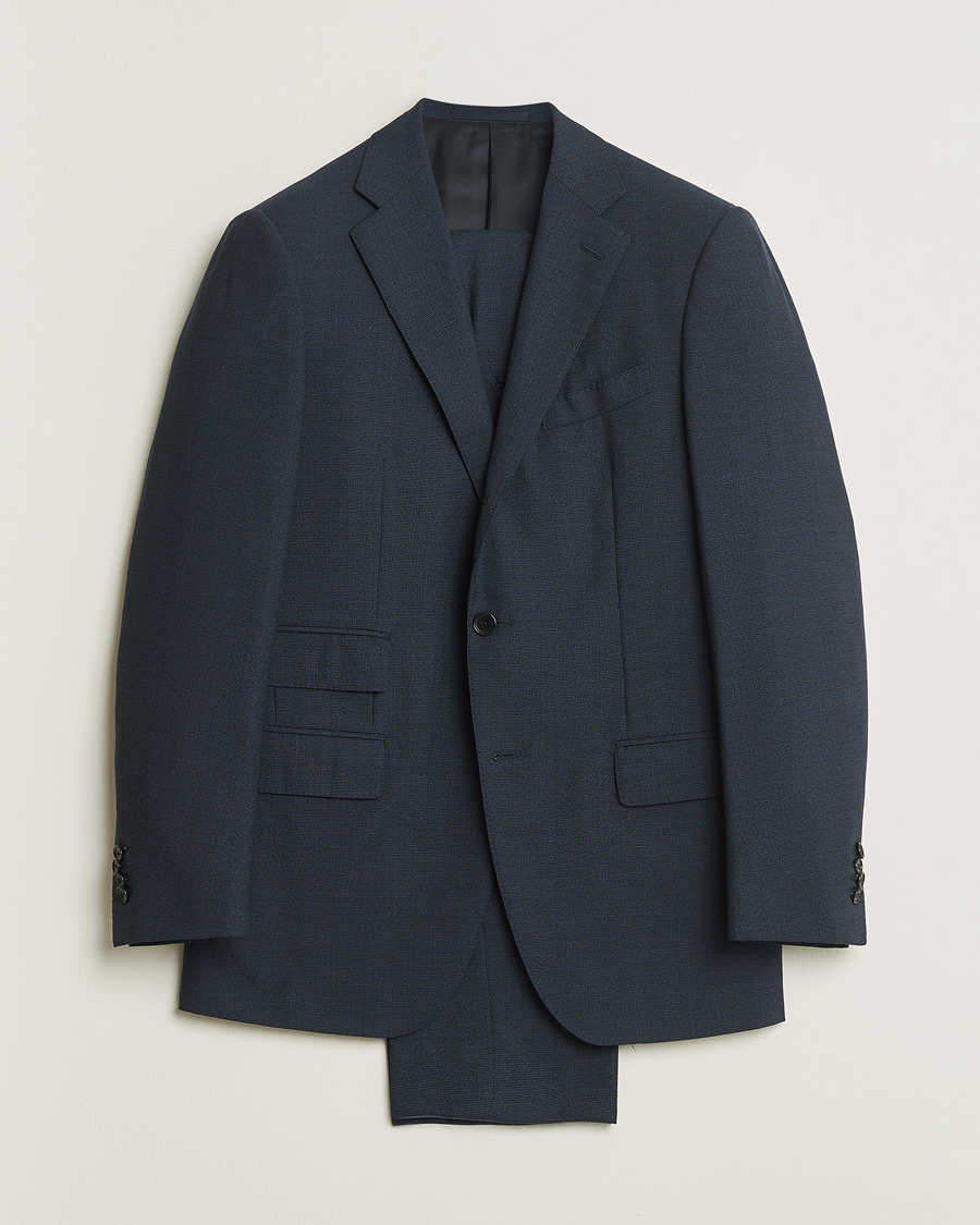 Homme | Pre-owned Costumes | Pre-owned | Caruso 120s Wool Suit Dark Blue 48