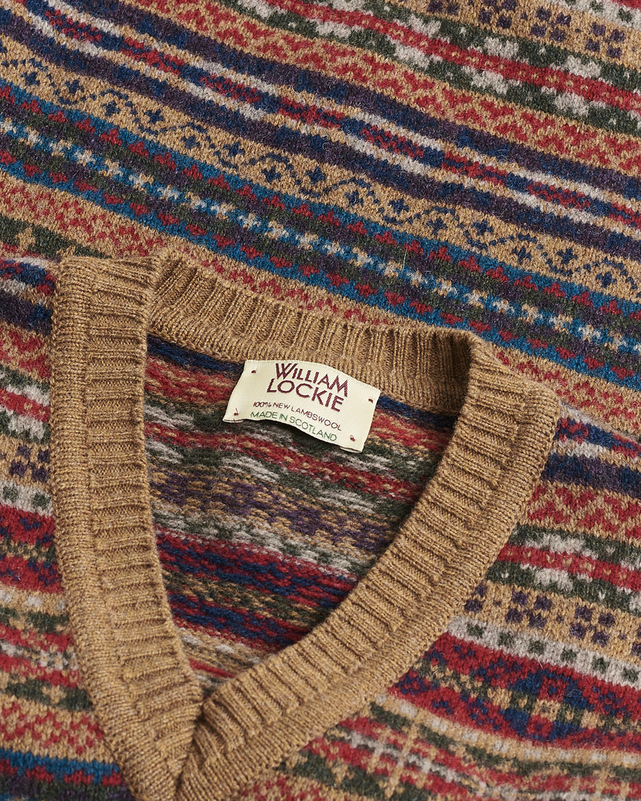 Homme | Pre-owned Pulls Et Tricots | Pre-owned | William Lockie Wool Fair Isle Vest Tan S