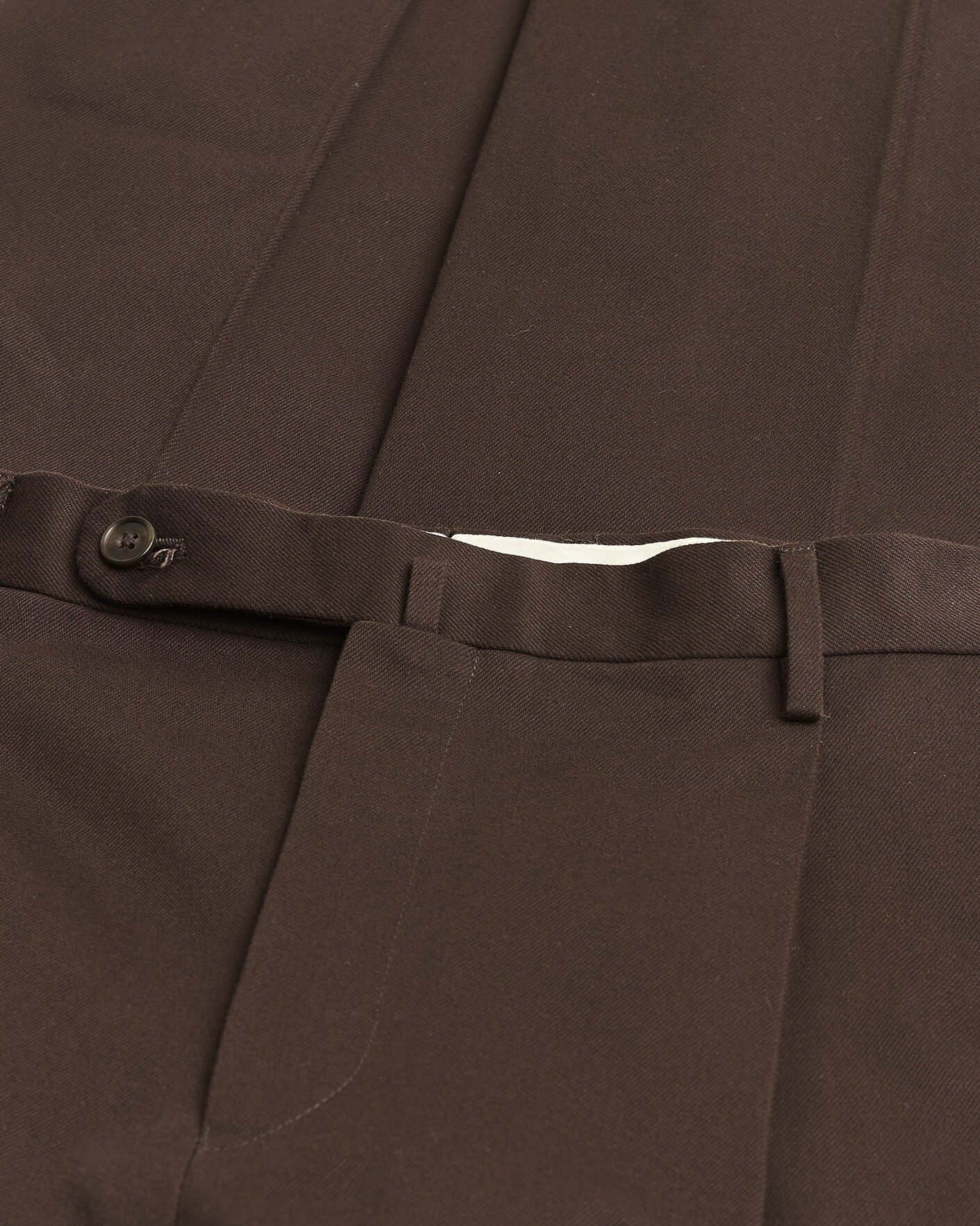 Homme | Rubato High Waist Cotton Chino Brown 52 | Pre-owned | Rubato High Waist Cotton Chino Brown 52