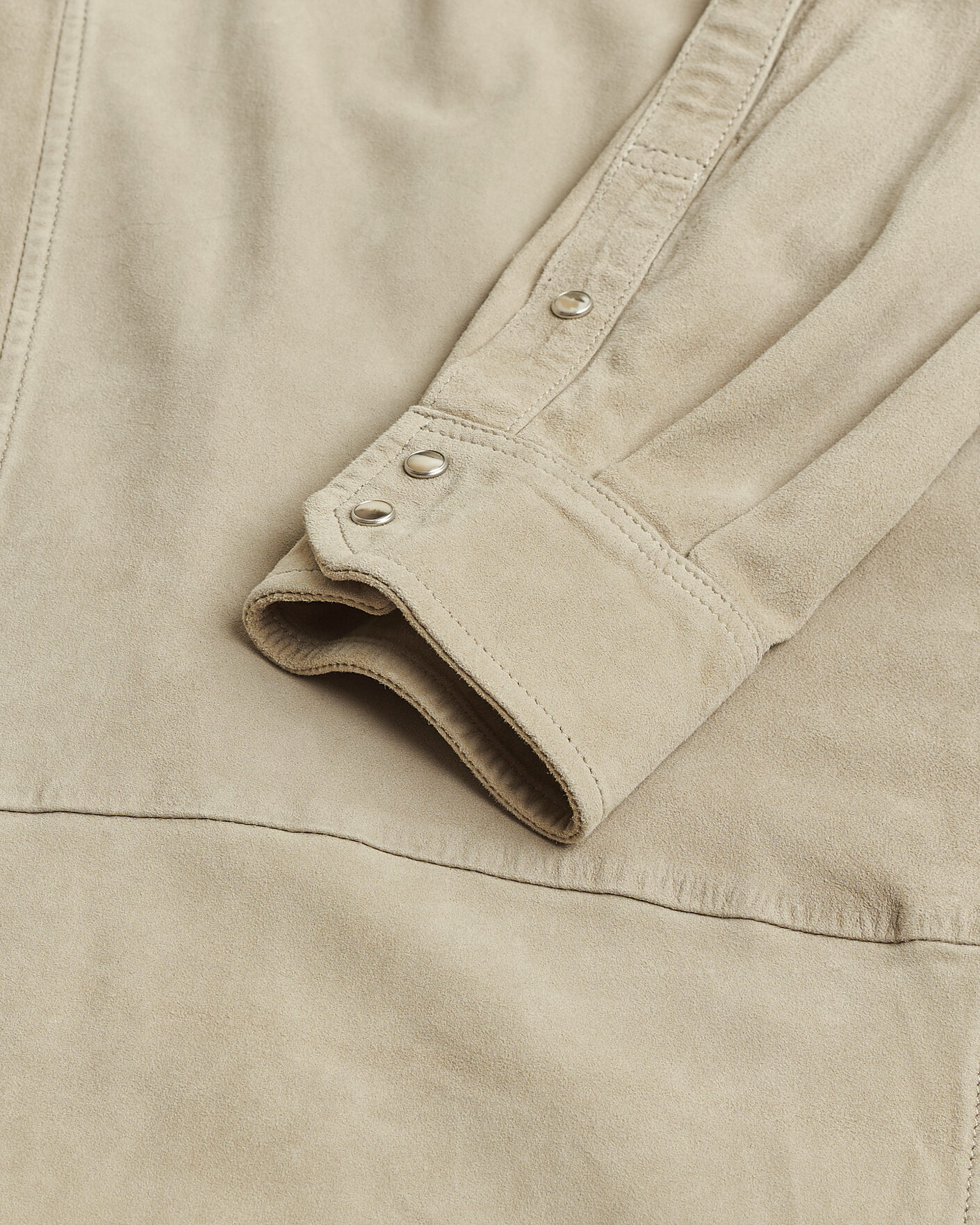 Homme | Pre-owned Chemises | Pre-owned | L.B.M. 1911 Suede Pocket Overshirt Beige 52