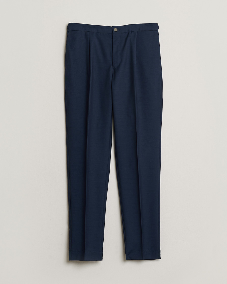 Homme | Pre-owned Pantalons | Pre-owned | Incotex Tapered Fit Super 100s Wool Pants Navy 50