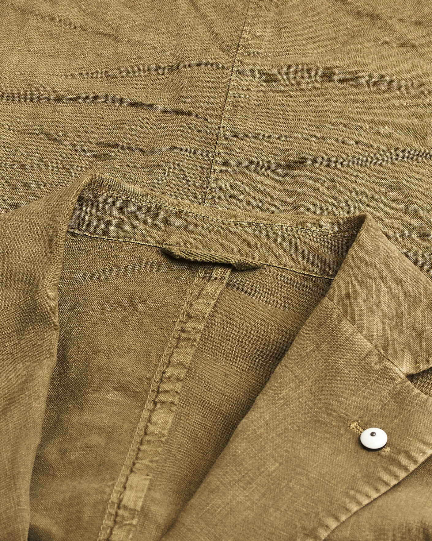 Homme | Pre-owned Blazers | Pre-owned | L.B.M. 1911 Jack Regular Fit Linen Blazer Olive 46