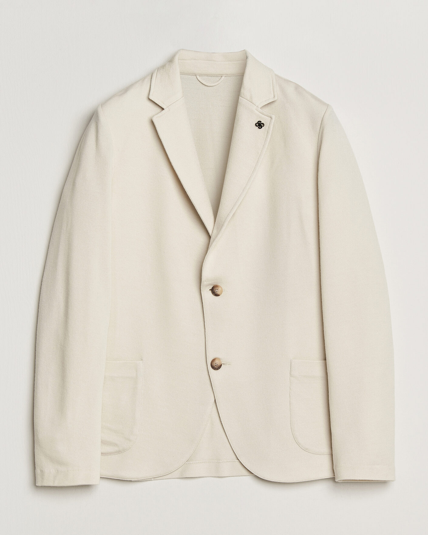 Homme | Pre-owned Blazers | Pre-owned | Gran Sasso Wool Knitted Blazer Cream 50