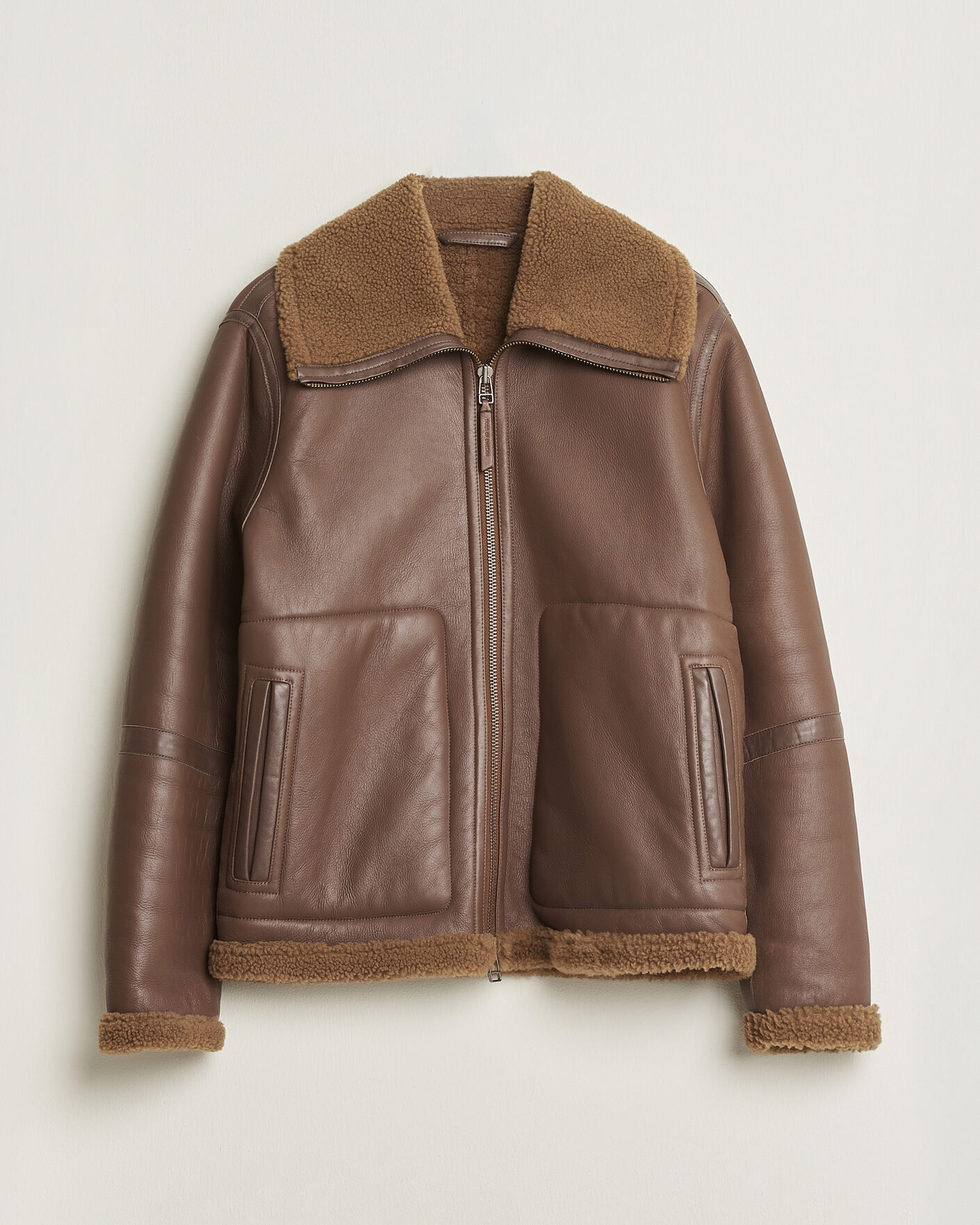 Homme | Pre-owned Manteaux Et Vestes | Pre-owned | Tiger of Sweden Dace Shearling Jacket Brown M