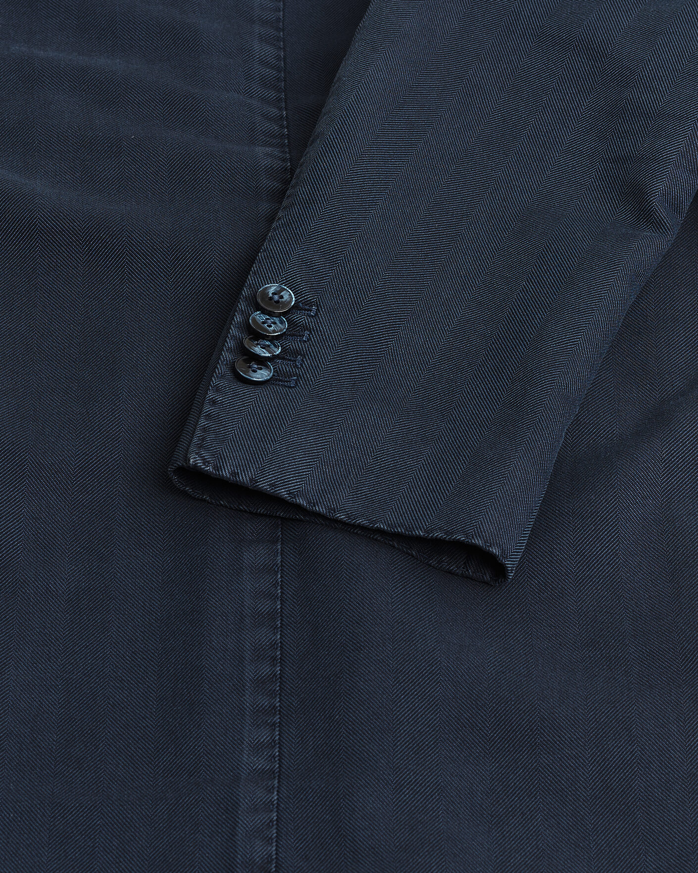 Homme | Pre-owned Blazers | Pre-owned | L.B.M. 1911 Jack Cotton Herringbone Blazer Navy 54