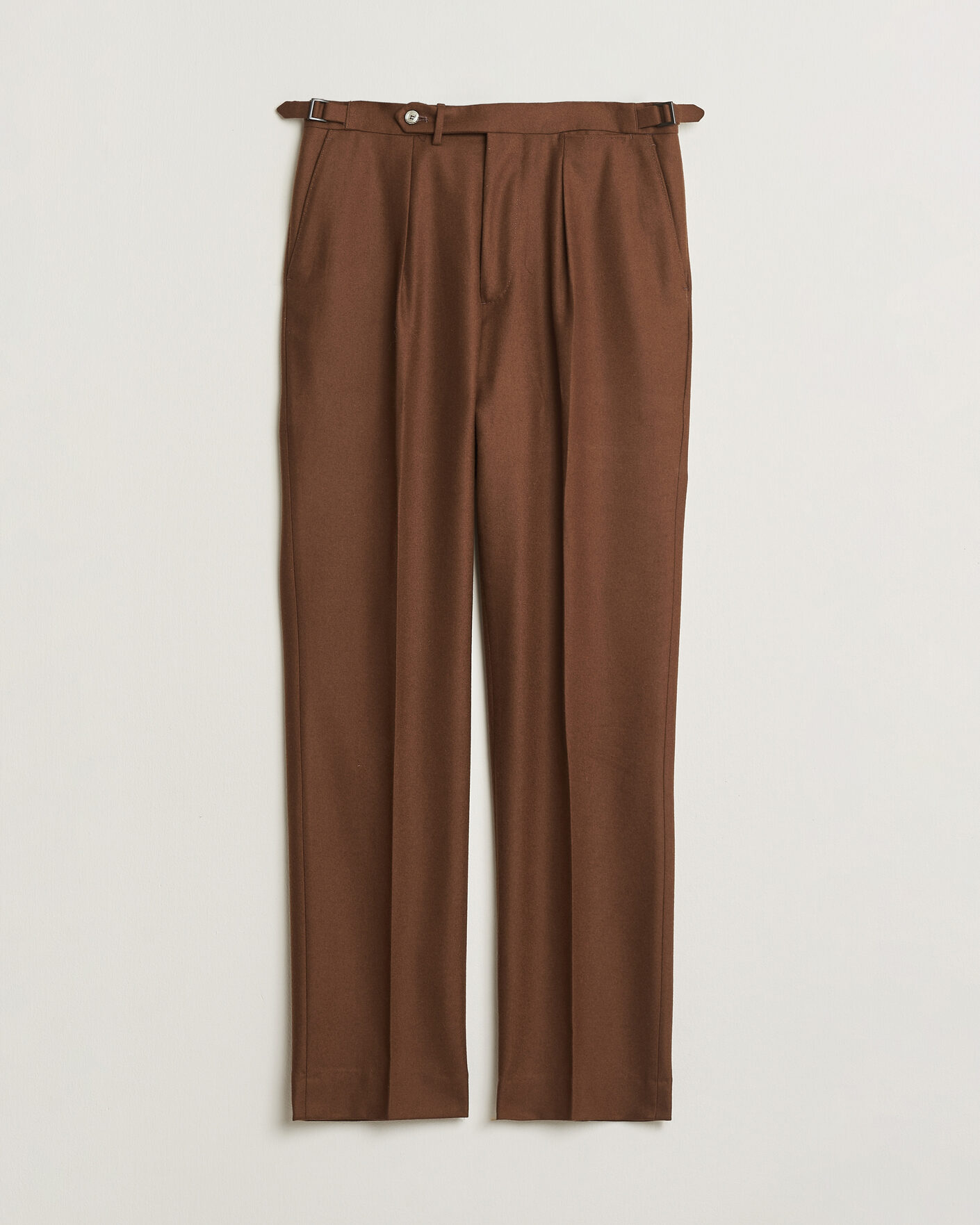 Homme | Pre-owned Pantalons | Pre-owned | Santaniello Flannel Trousers Rust Brown 48