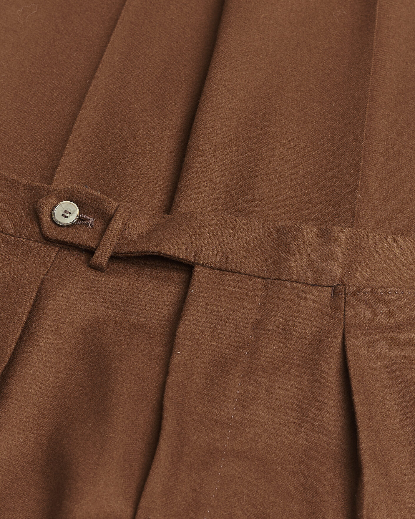 Homme | Pre-owned Pantalons | Pre-owned | Santaniello Flannel Trousers Rust Brown 48