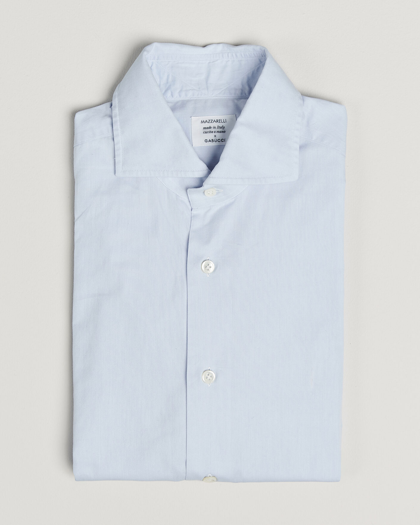 Homme | Pre-owned Chemises | Pre-owned | Mazzarelli Soft Cotton Shirt Light Blue 39 - M
