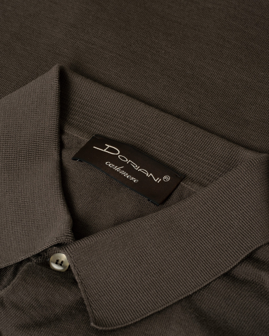 Homme | Polos | Pre-owned | Doriani Cashmere Cotton Knitted Polo Brown