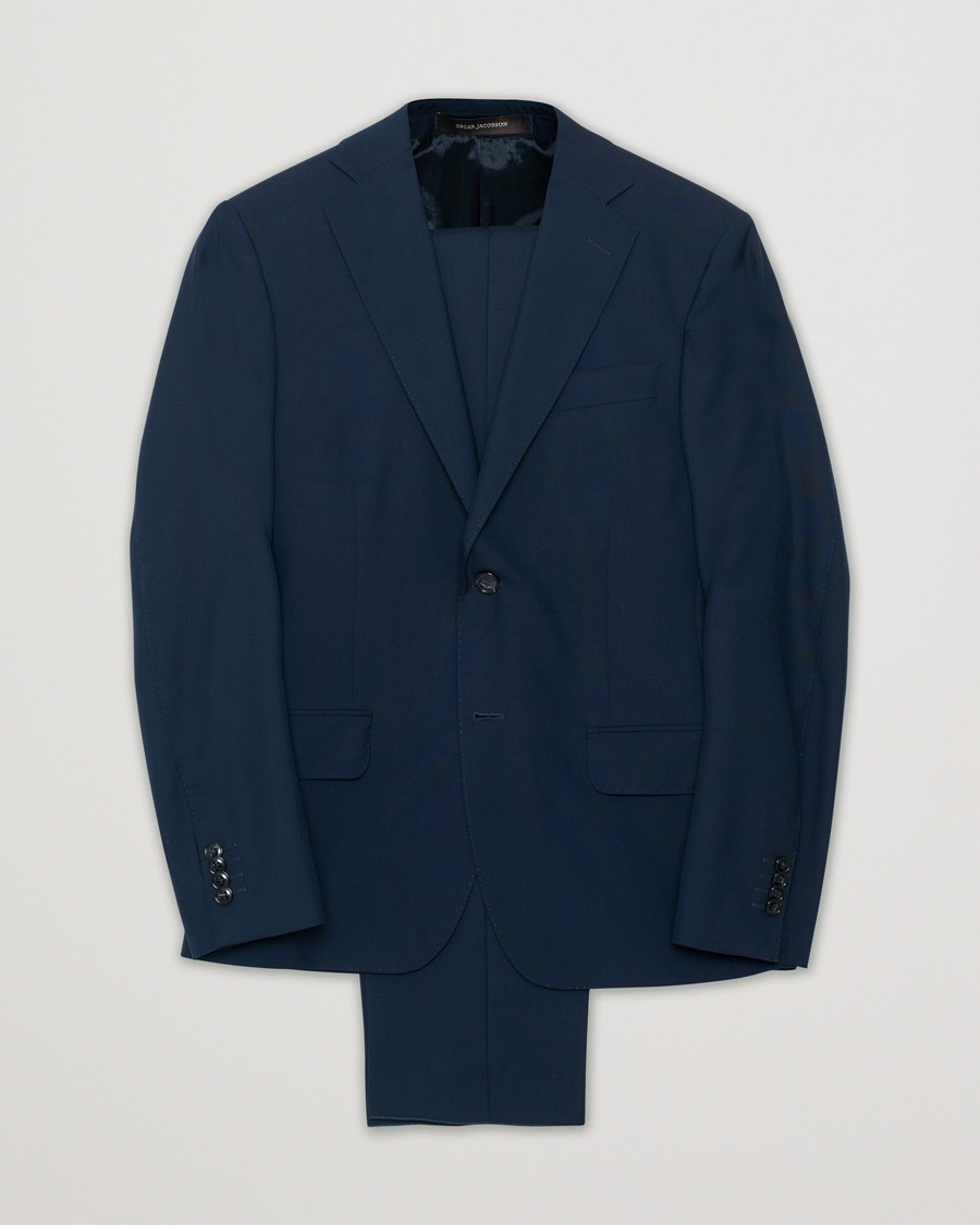 Homme | Oscar Jacobson Edmund Wool Suit Blue | Pre-owned | Oscar Jacobson Edmund Wool Suit Blue