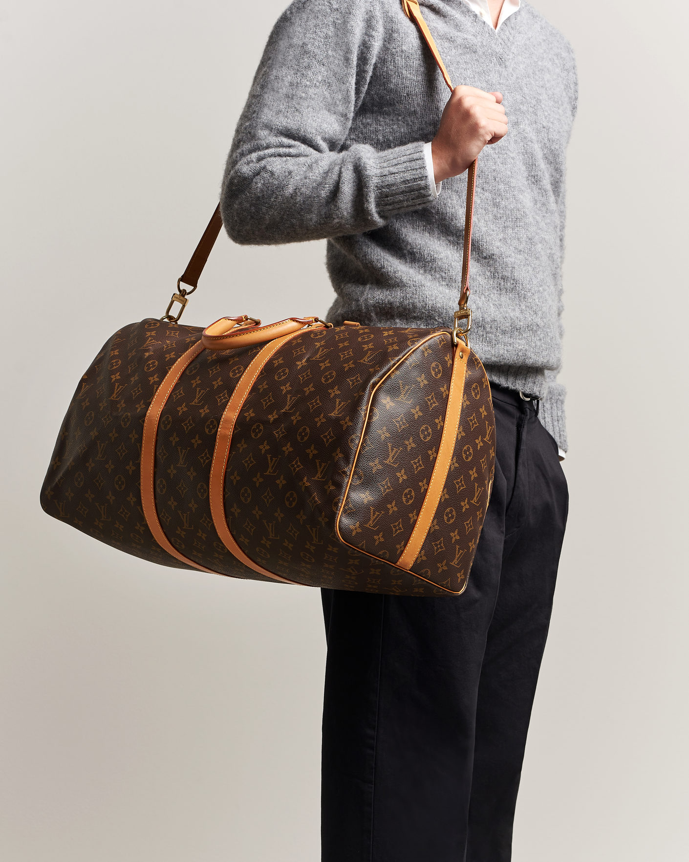 Homme | Pre-Owned & Vintage Bags | Louis Vuitton Pre-Owned | Keepall Bandouliére 55 Monogram